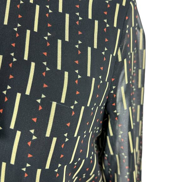 LAIA Kiara Black Patterned Blouse Peplum Style Women's Size XS - Picture 4 of 8